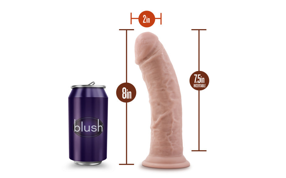 Dr Skin 8in Cock With Suction Cup Vanilla