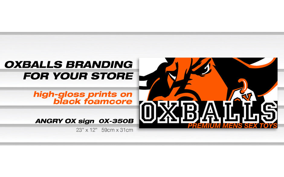 POS Angry Ox Sign 59x31cm