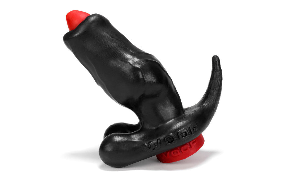 Woof Hollow Plug w Stopper Black Red