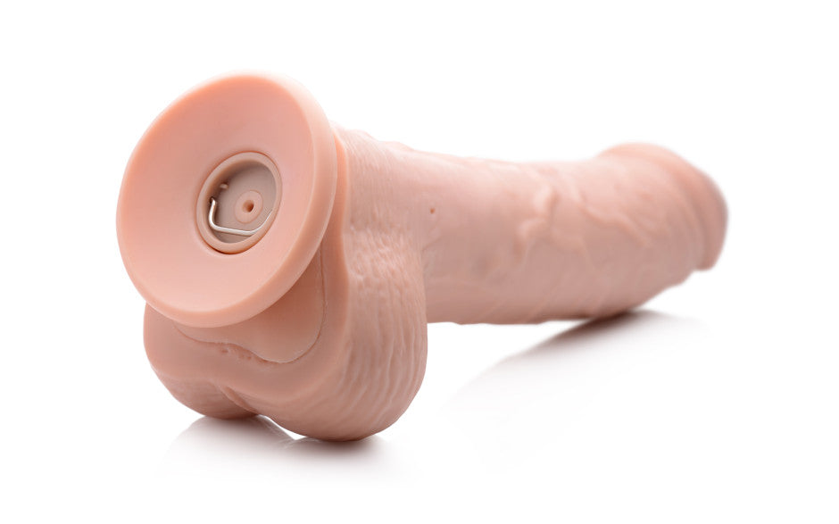 8.5in Dual Density Squirting Dildo Light Skin Tone w Remote