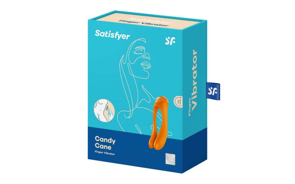 Satisfyer Candy Cane Finger Vibe Orange