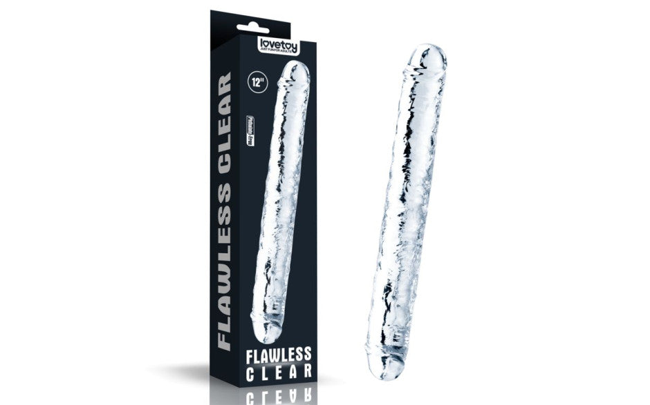 Clear Double Dildo 12in