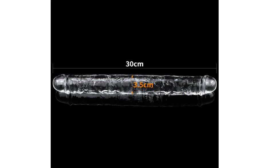 Clear Double Dildo 12in