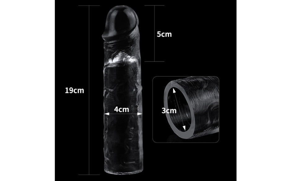 Clear Penis Extender Sleeve Plus 2in