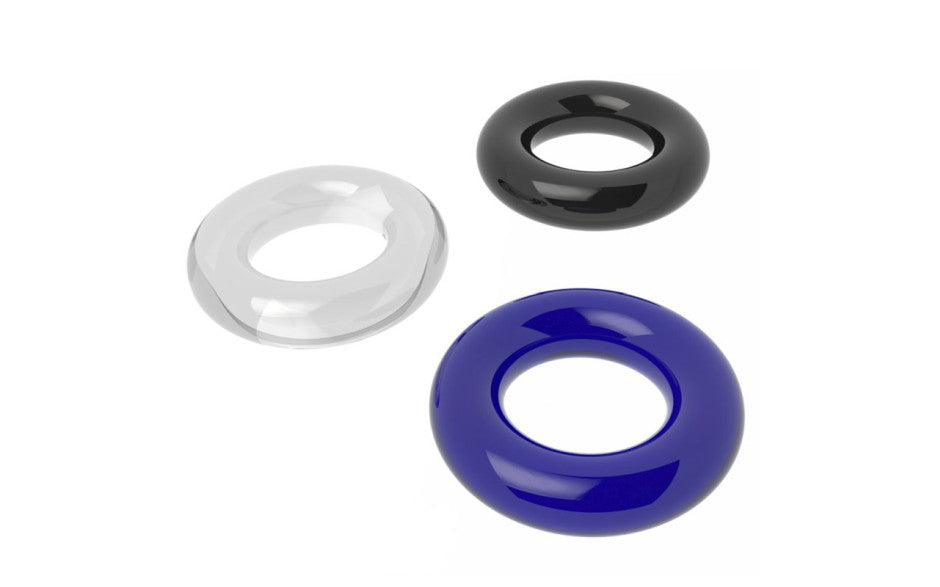 Coloured Triple Donut Cock Ring Set
