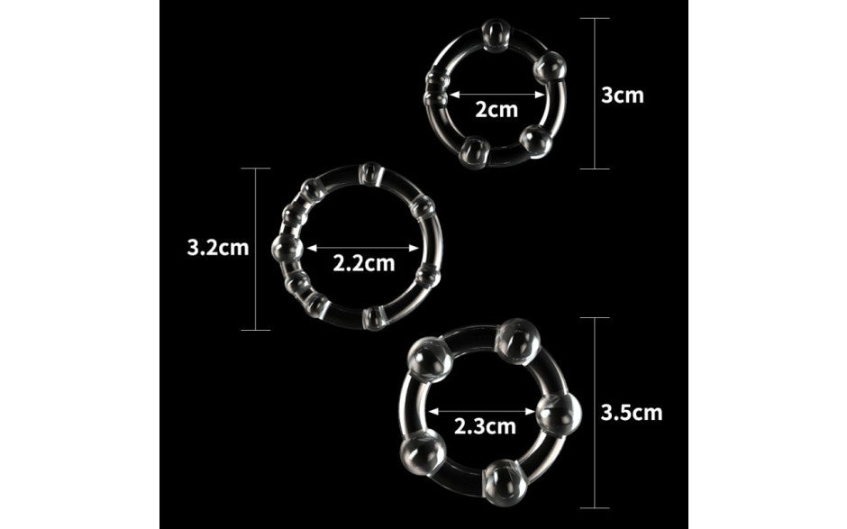 Triple Beaded Donut Ring Set