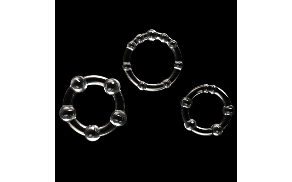 Triple Beaded Donut Ring Set