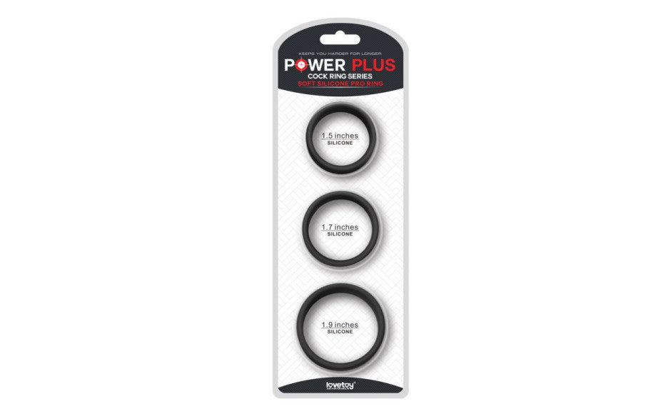 Silicone 3 Pc Pro Cock Ring Set