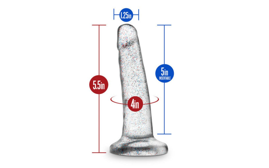 Naturally Yours Glitter Dong Clear 5.5in