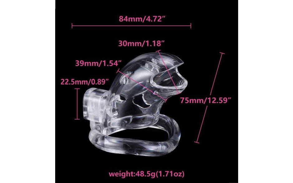 Brutus Shark Chastity Cage Clear
