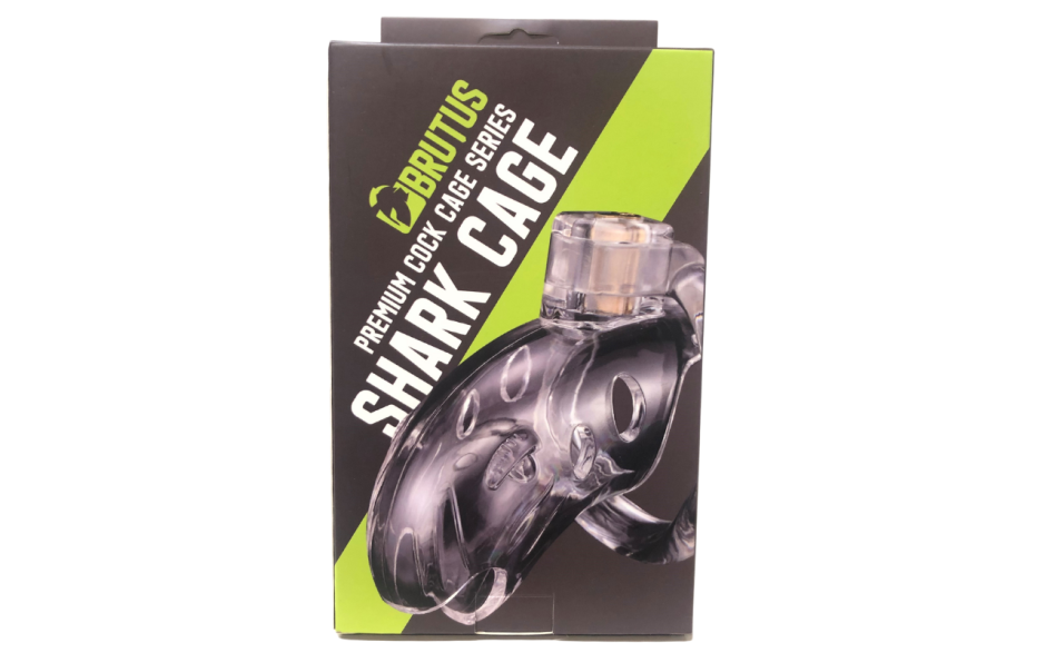 Brutus Shark Chastity Cage Clear