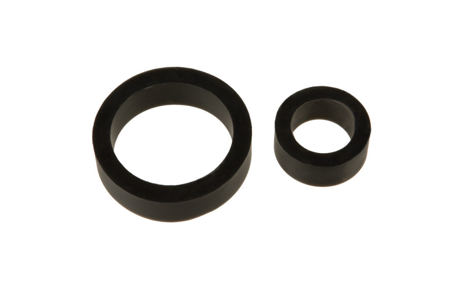 Silicone Cock Rings Double Pk Black