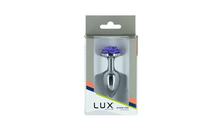 Purple Rose 3in  Metal Butt Plug