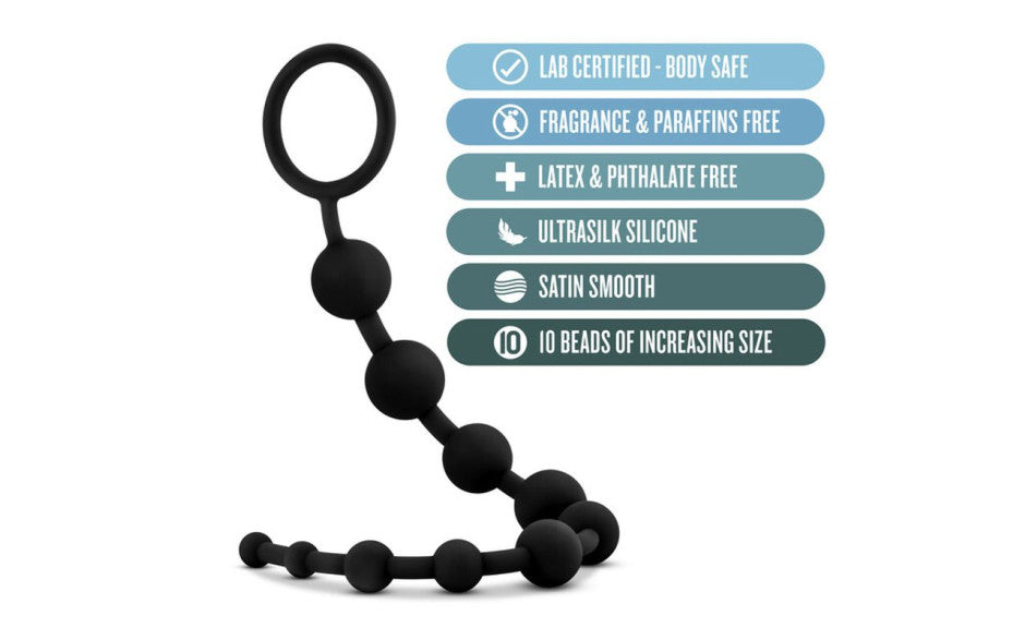 Anal Adventures Platinum Silicone 10 Anal Beads