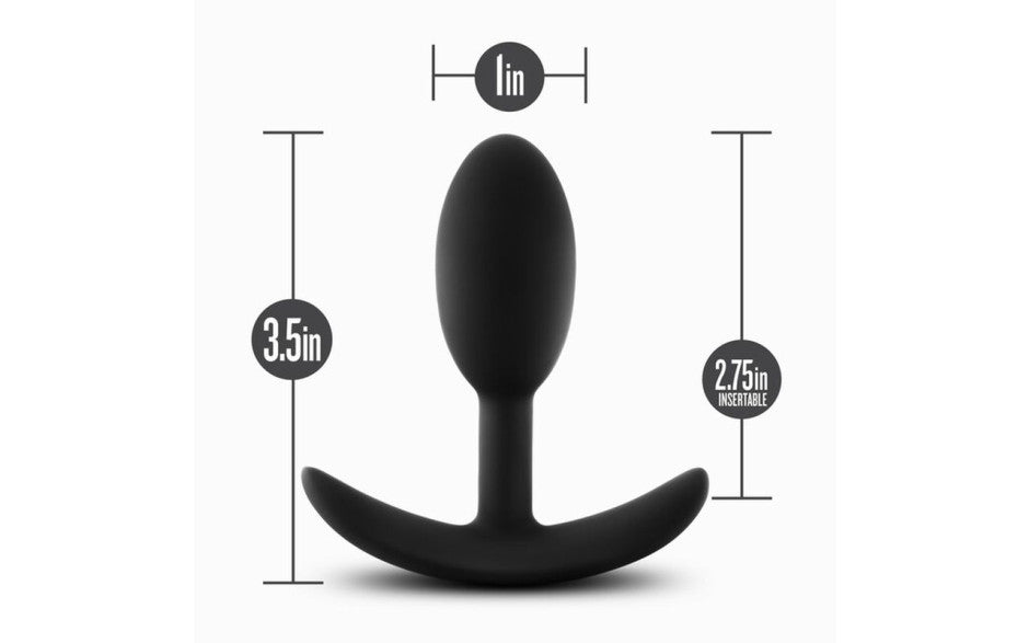 Anal Adventures Platinum Silicone Vibra Slim Plug Small