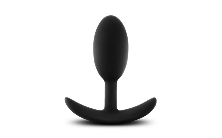 Anal Adventures Platinum Silicone Vibra Slim Plug Medium