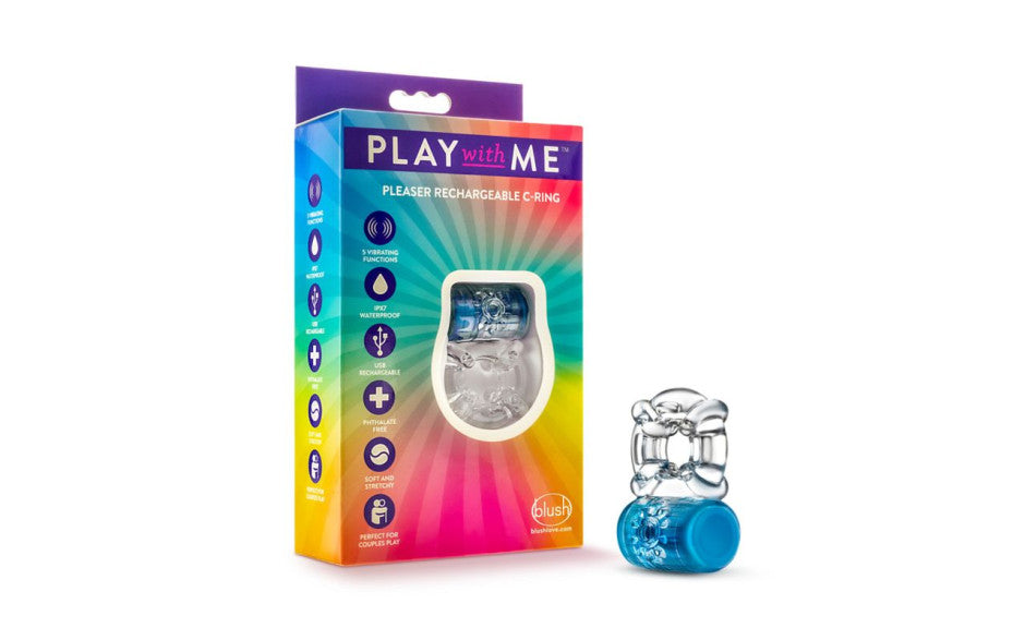 Play with Me Pleaser Rechargeable C Ring Blue