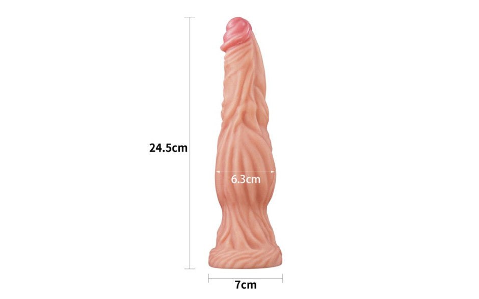 Nature Cock 9.5in Dual Layer Huge ALIEN Silicone Dildo