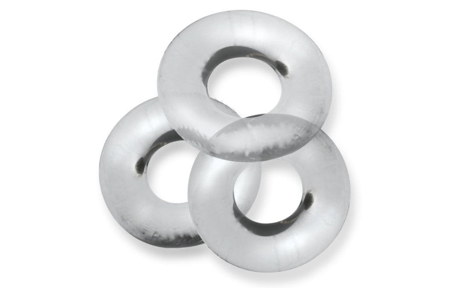Fat Willy 3 Pc Jumbo Cockrings Clear