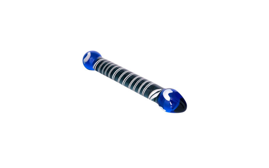 Sexus Glass Dildo Duo Blue 20cm