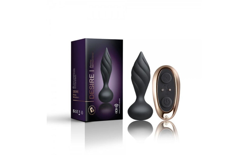 Petite Sensation Desire Butt Plug w Remote Black