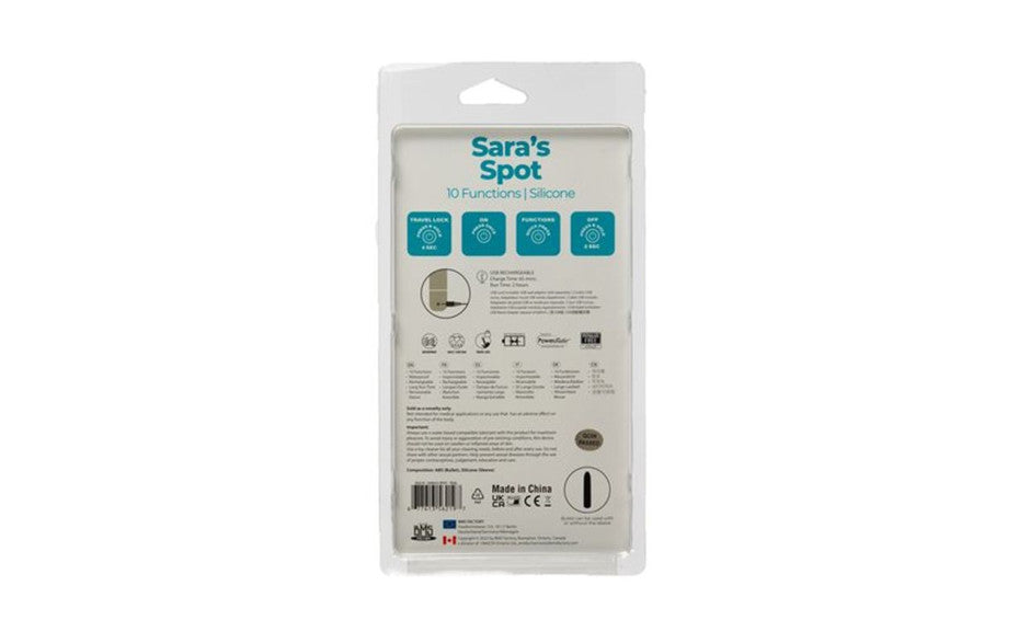 Power Bullet Sara’s Spot Vibrator Teal