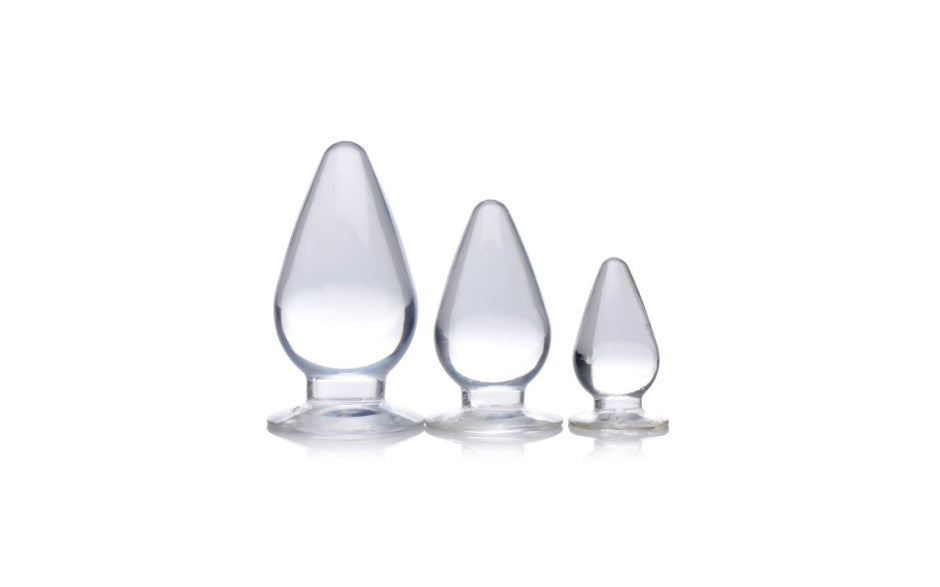 Triple Cones 3 Pc Anal Plug Set Clear