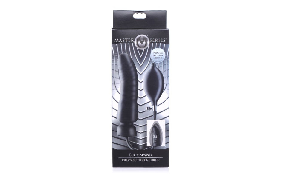 Dick Spand Inflatable Silicone Dildo Black