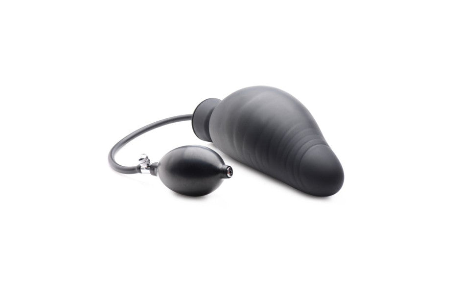 Dick Spand Inflatable Silicone Dildo Black