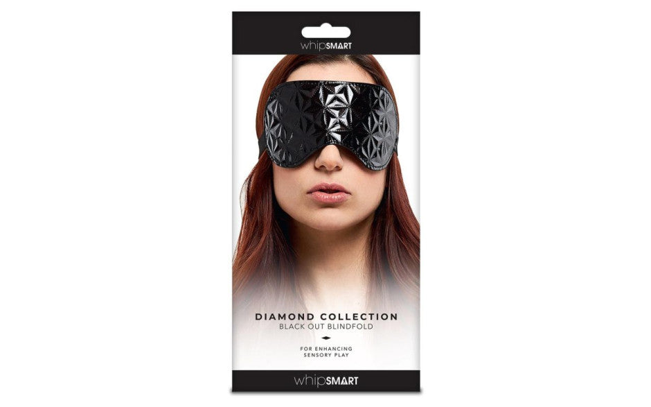 Whip Smart Diamond Blindfold Black