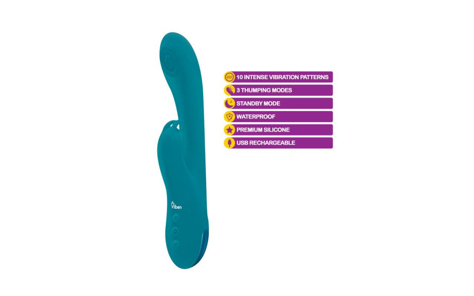 Viben Razzle Rechargeable Thumping Rabbit Ocean