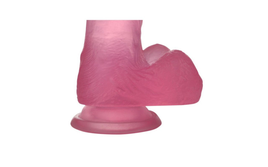 Jelly Studs 6in Crystal Dildo Small Pink
