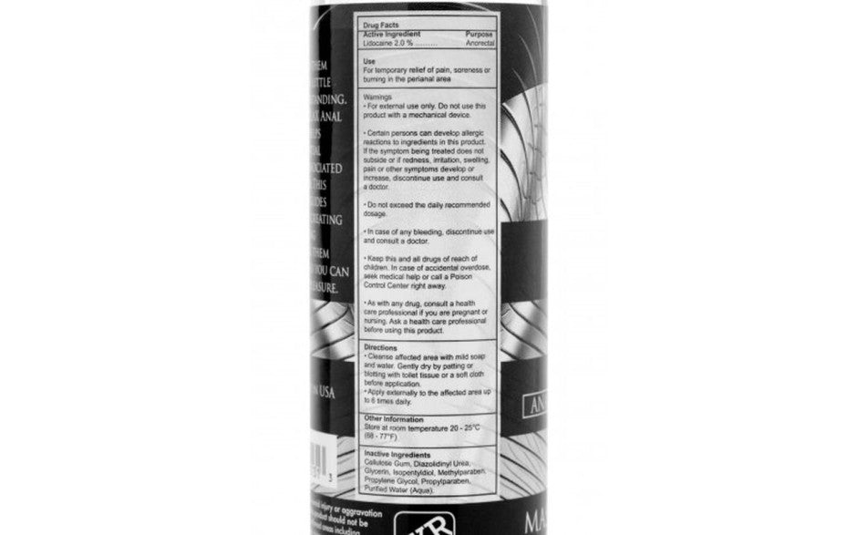 Master Series Ass Relax Desensitising Lubricant 4.25oz