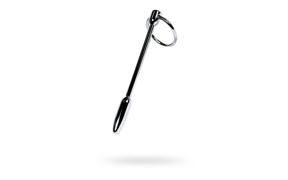 Silver Metal Urethral Plug w Ring