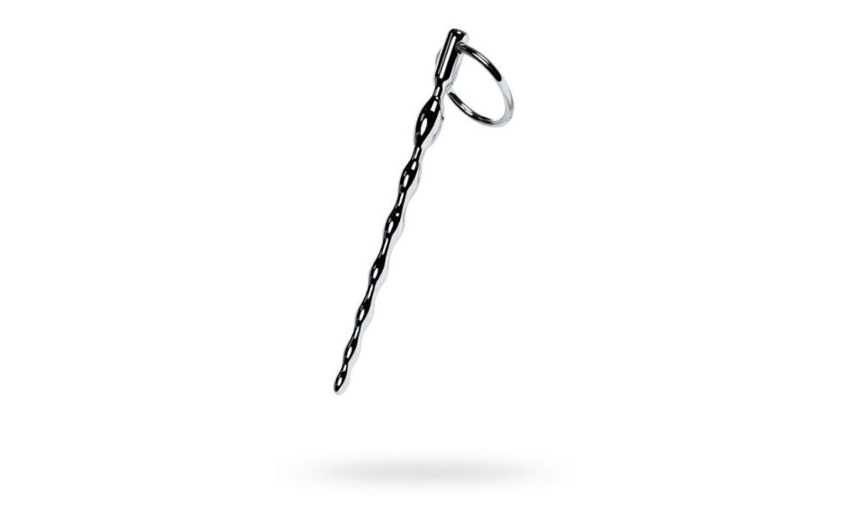 Silver Metal Braided Urethral Plug w Replaceable Ring