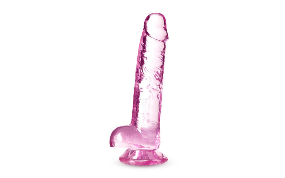 Naturally Yours 7" Crystaline Dildo Rose