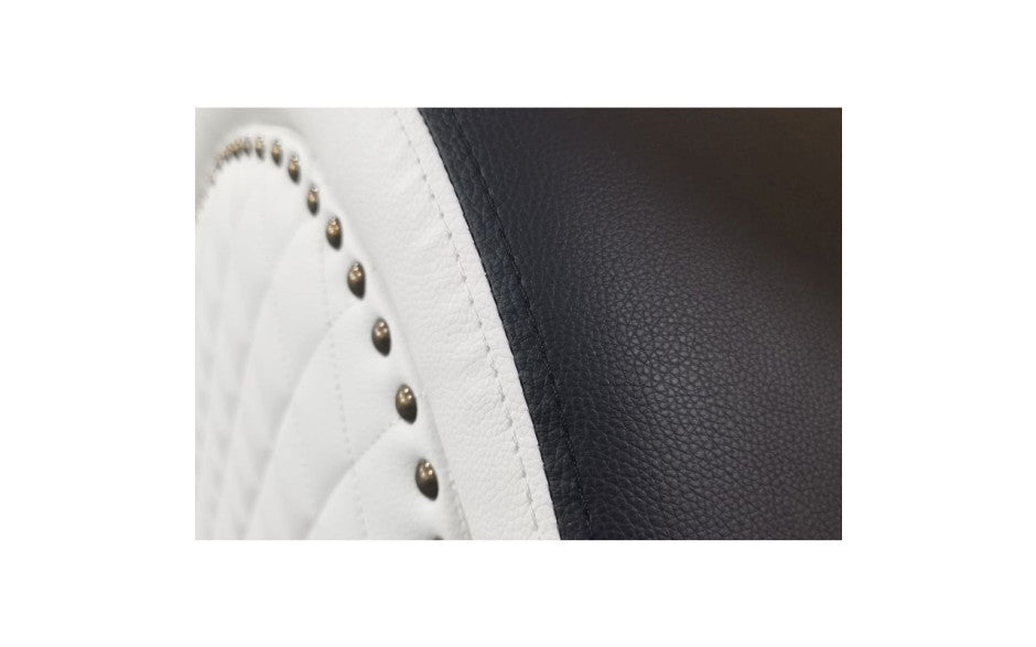 Kama Sutra Chaise Love Lounge Studded and Quilted 2 Tone Black/White