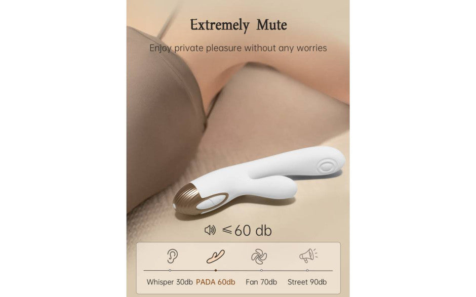 Pada Rabbit and G-Spot Pulsing Vibrator White