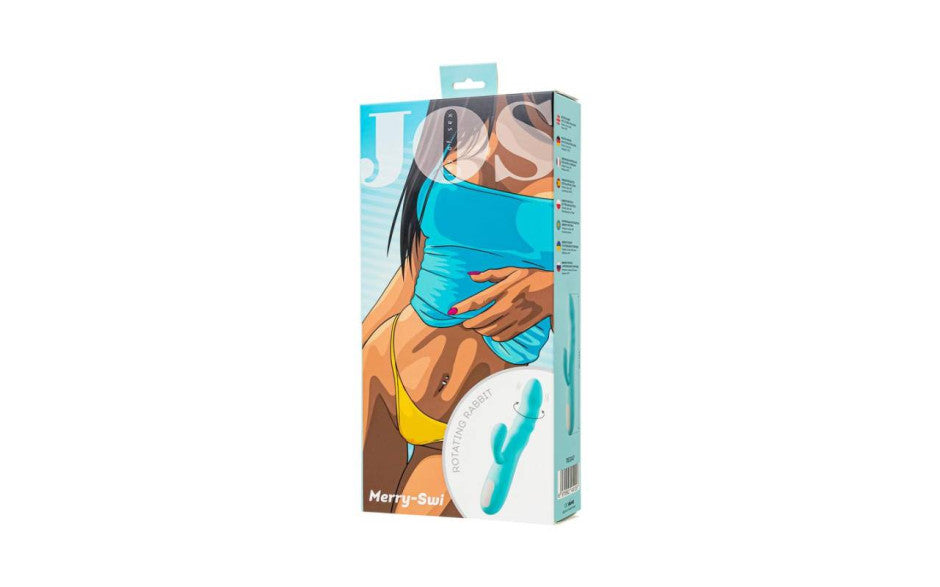 JOS Merry Swirl Rotating Shaft Rabbit Vibrator Blue