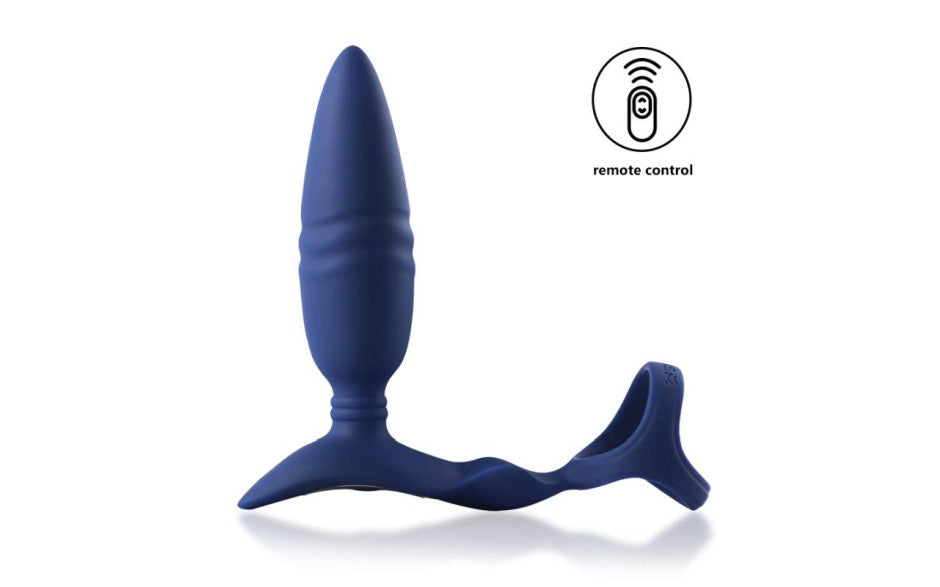 Ring n Rear Dual Thrusting Anal Probe with Cockring and Remote