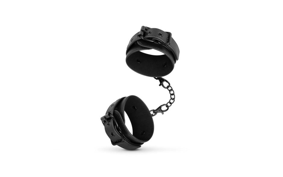 Faux Leather Ankle Cuffs Black