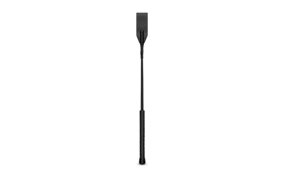 Faux Leather Crop Whip Black