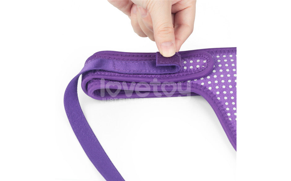 Easy Strap on Harness Polka Dot Purple