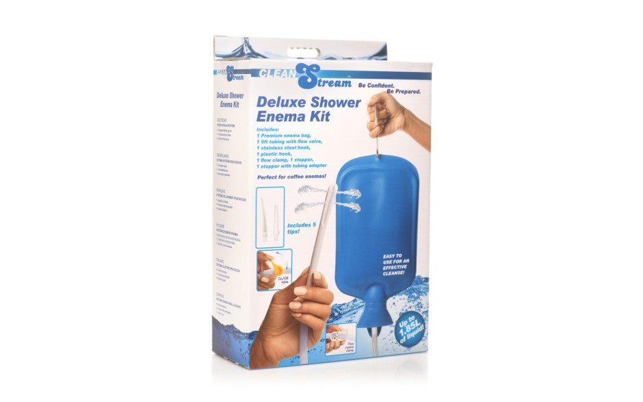 Deluxe Shower Enema Bag and Nozzle Kit