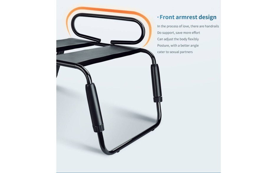 Sex Chair Adjustable Height Black w Handle and Arch Bridge