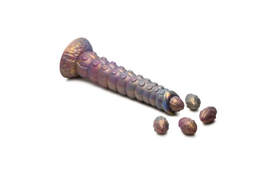 Deep Invader Tentacle Ovipositor Silicone Dildo with Eggs