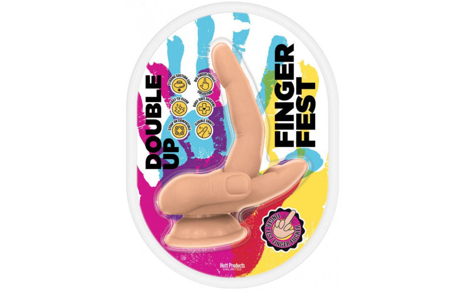 Finger Fest Dildo Double Up Flesh