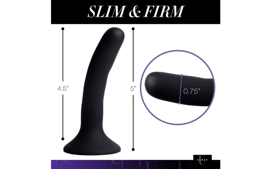 Black Silicone Strap-On Dildo Small
