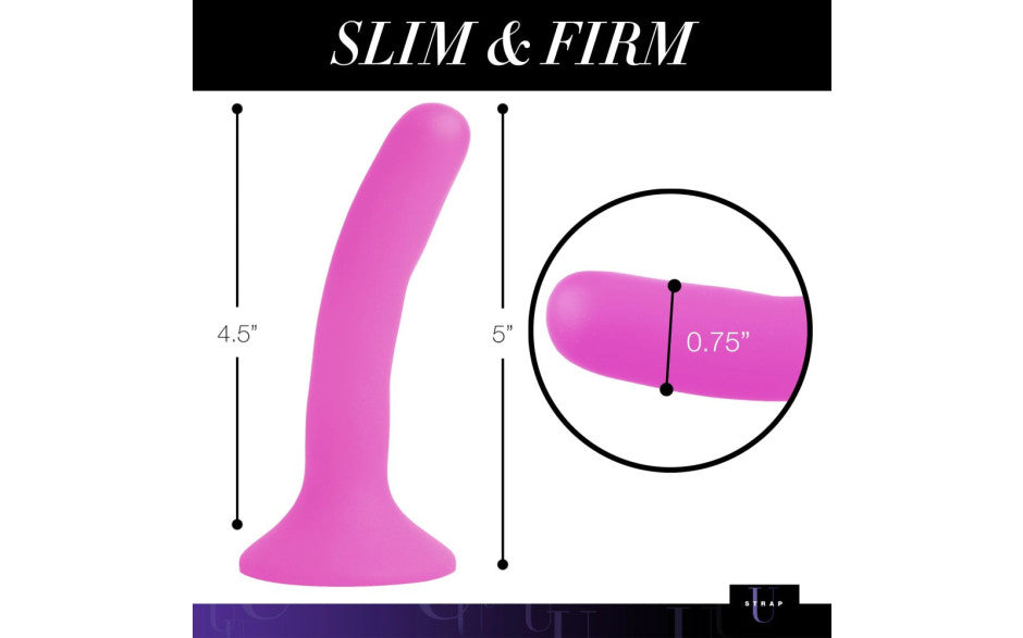 Pink Silicone Strap-On Dildo Small