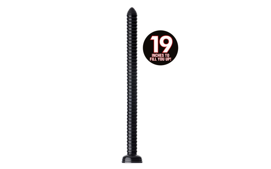 Hosed 19in Ribbed Anal Snake